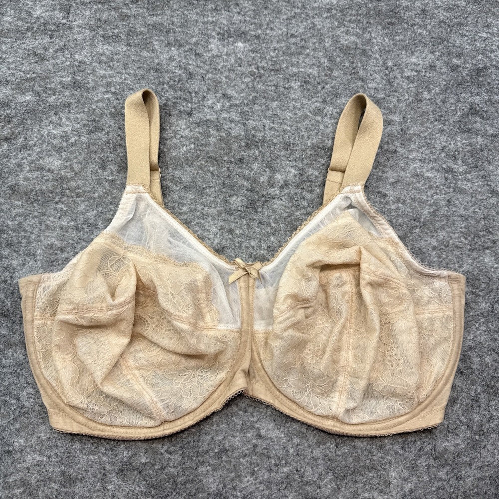 Wacoal Retro Chic Full Figure bra womens 38I beige underwire unlined lift 855186
